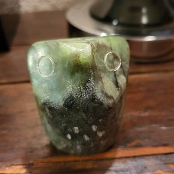 Primitive Inuit Early R Labbe Owl-signed Soapstone Carving Vintage - Picture 7 of 9
